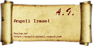 Angeli Izmael névjegykártya